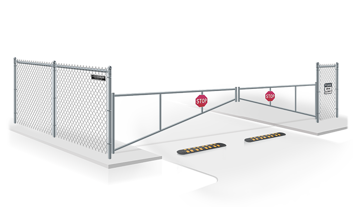 Commercial A-frame barrier gate installation company for the Hampton VA and the surrounding area area.